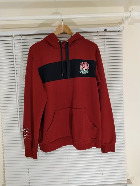 Men's England Canterbury Hoodie Uglies  Maroon Red UK Size Large English Rose