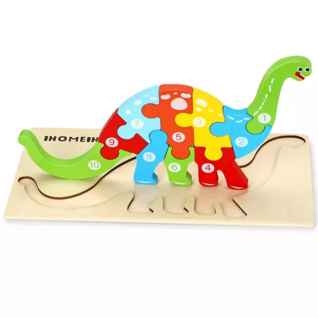 Puzzle en bois Montessori pour enfants, jouets pour tout-petits de 2,3,4,5 ans