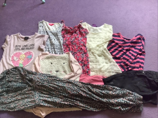 Girls Clothes Clothing Bundle Age 10-11 Years 11 Items Dress Jeans Jumpsuit Top