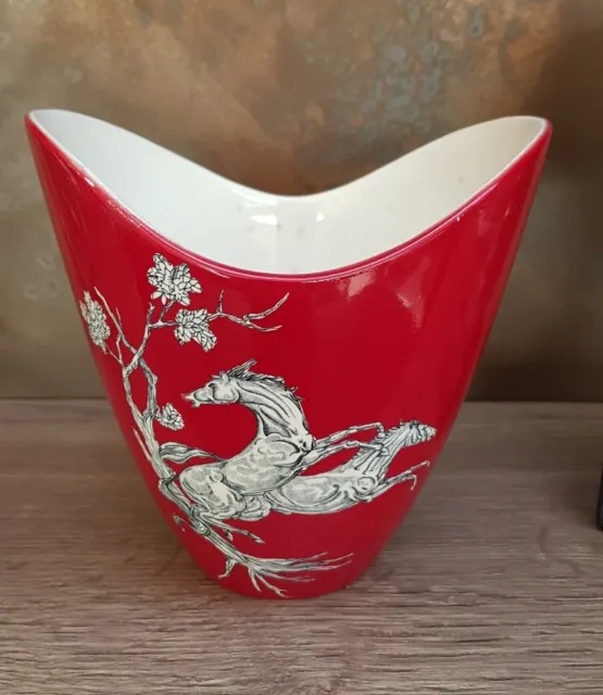 Vintage Crown Devon Fieldings Pegasus Vase In Rot A621