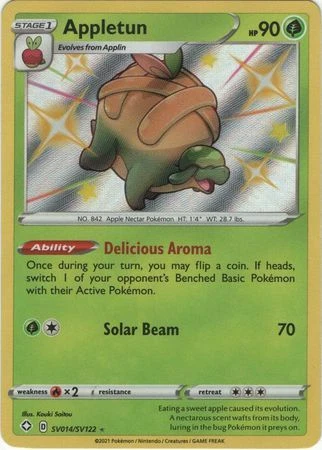 Pokemon Card Shining Fates SV014/SV122 SV14/SV122 Appletun Shiny Rare