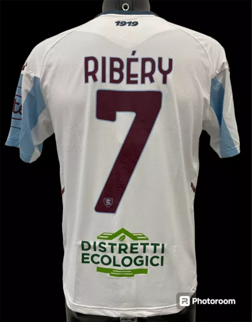 Maglia Calcio Salernitana Vintage Camiseta N7 Ribery Zeus Caffè Motta 21/22 Gara