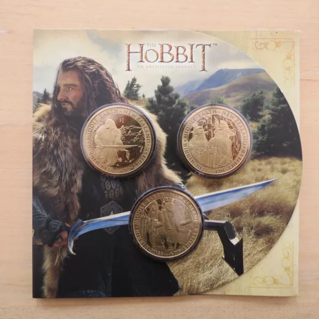 The Hobbit An Unexpected Journey Brilliant Uncirculated $1 Dollar Coins & Set