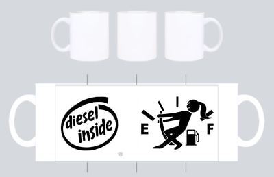" diesel funny fuel level girl  " tea/coffee mug off road 4x4