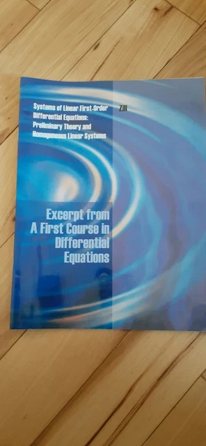 Excerpts from A First Course in Differential Equations by Zill calculus math