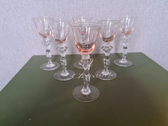 Belle Serie De 8 Verres En Cristal De Bayel (E)