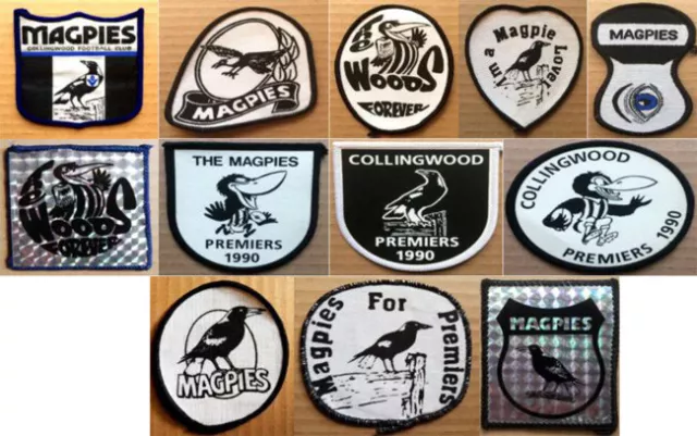 Vintage VFL/AFL Collingwood Sew on Patches(New Old Stock) SOLD INDIVIDUALLY ONLY