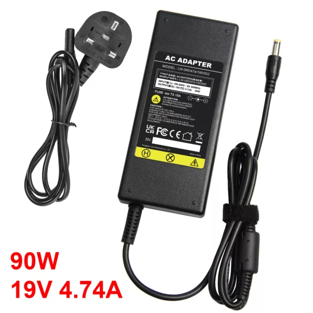 90W 19V 4.74A Laptop Power Charger AC Adapter For Toshiba Satellite