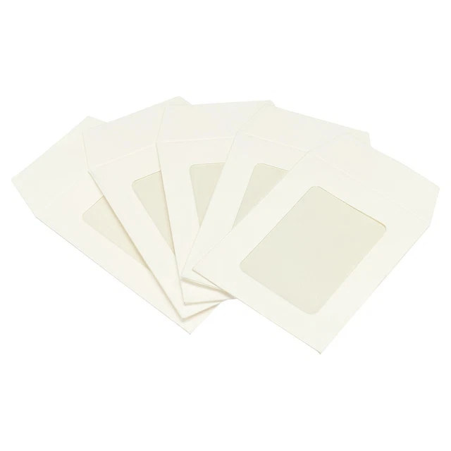 Completa Cara Ventana Sobres 10 Paquetes 3" Transparente Una Cara, Blanco