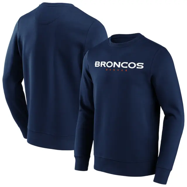 Denver Broncos NFL Sweatshirt (Size M) Men's Wordmark Logo Sweat - New