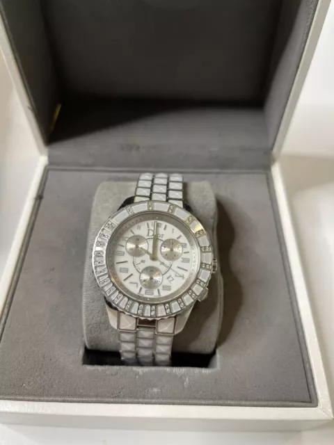 Christian Dior Christal CD114311M002 White 38mm CHRONOGRAPH