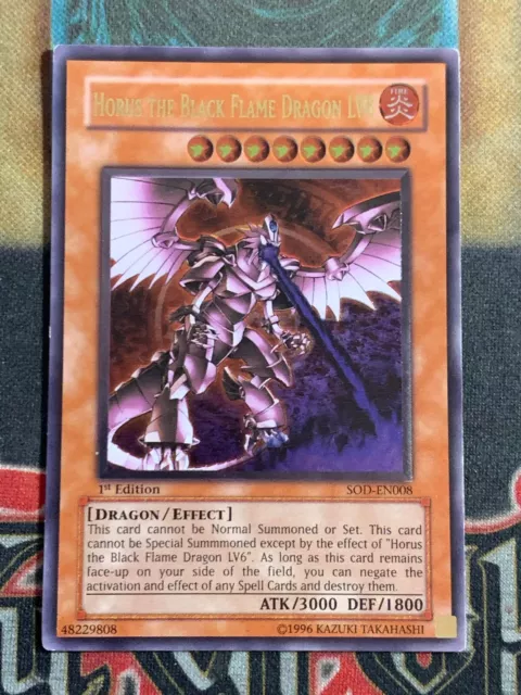 YUGIOH HORUS THE Black Flame Dragon LV8 SOD-EN008 Ultimate Rare