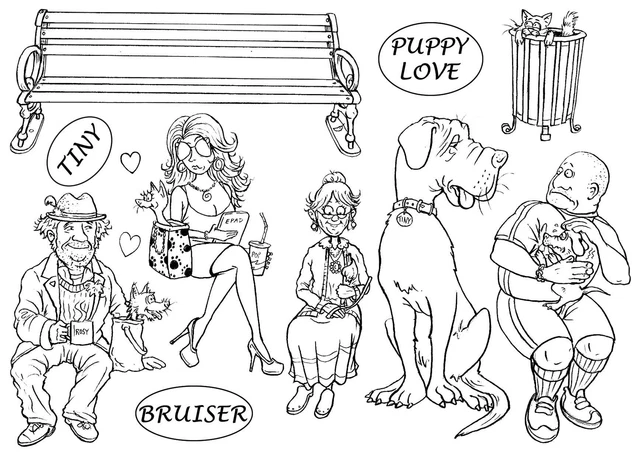 "Estampillas transparentes The Card Hut 4""x6"" de Mark Bardsley-Pets Puppy Love -MBPPL