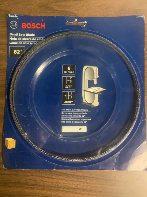 Bosch 82" x 1/4" Band Saw Blade 6 TPI High Grade Steel For 12" Band Saws BS82-6W