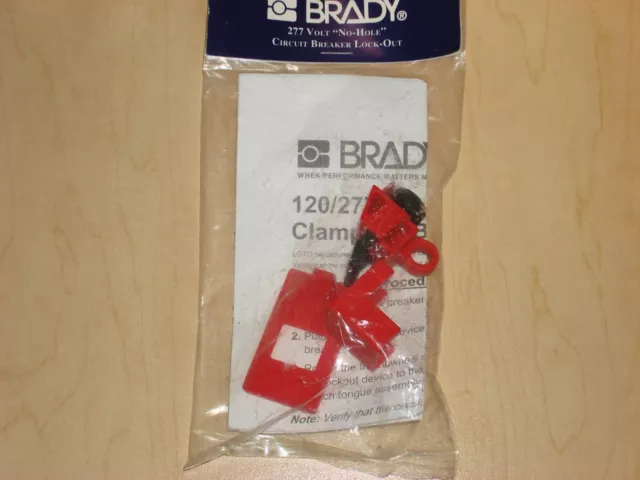 BRADY65396 - 277 volt "No-Hole" Circuit Breaker Lock-Out