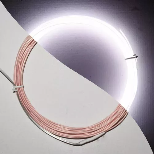 1.0mm EL Wire - £5p/m - 50cm to 30m With Connector - Fine Angel Hair Holds Shape