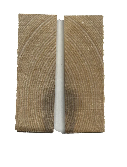 "Cuchillo de madera de corte transversal de ceniza blanca espacios en blanco, escamas de cuchillo libro a juego 5""x 1-1/2""x 3/8"