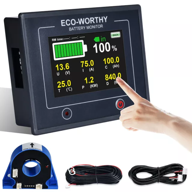 0-100V Digital LCD Batterie Berührbarer Monitor  Kapazität Voltmeter Analyser