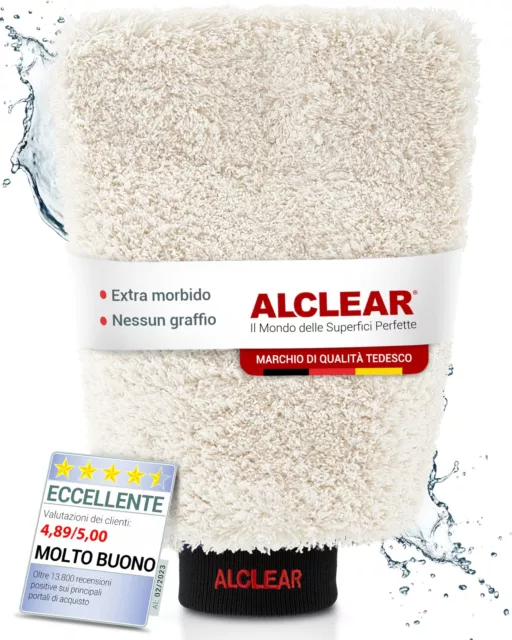 ALCLEAR International 950013WH Guanto in Microfibra per Lavare l'Auto con S