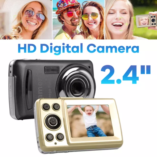 Digital Camera 2.4 Inch TFT LCD Screen 4X Zoom HD 14MP Anti-Shake Mic US SHIP