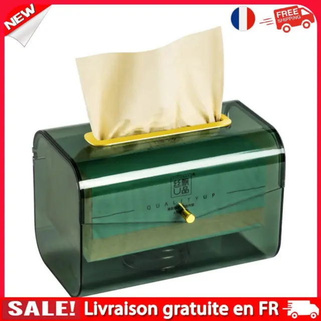 Tissue Storage Box Automatic Desktop Paper Napkin Case Organizers (Green)