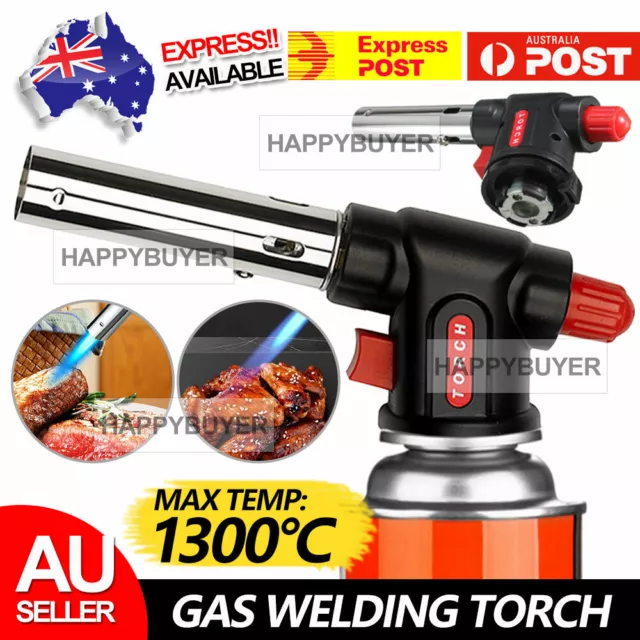 Butane Gas Torch Blow Lighter Flame Gun Burner Torch Welding BBQ Kitchen Baking