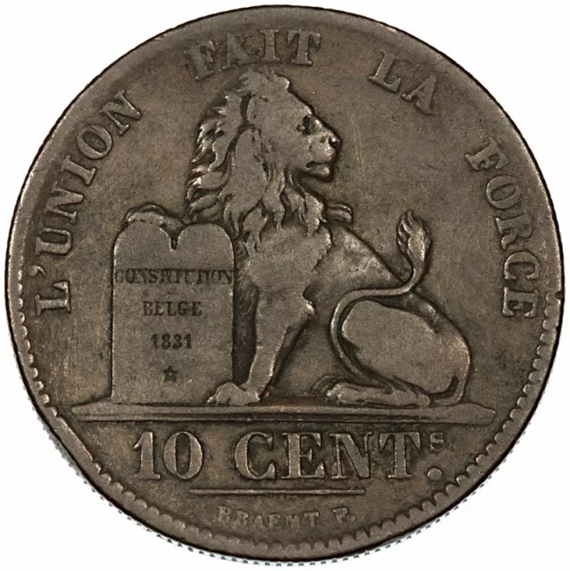 1848/38 Belgien 10 Cent ~ KM # 2.1