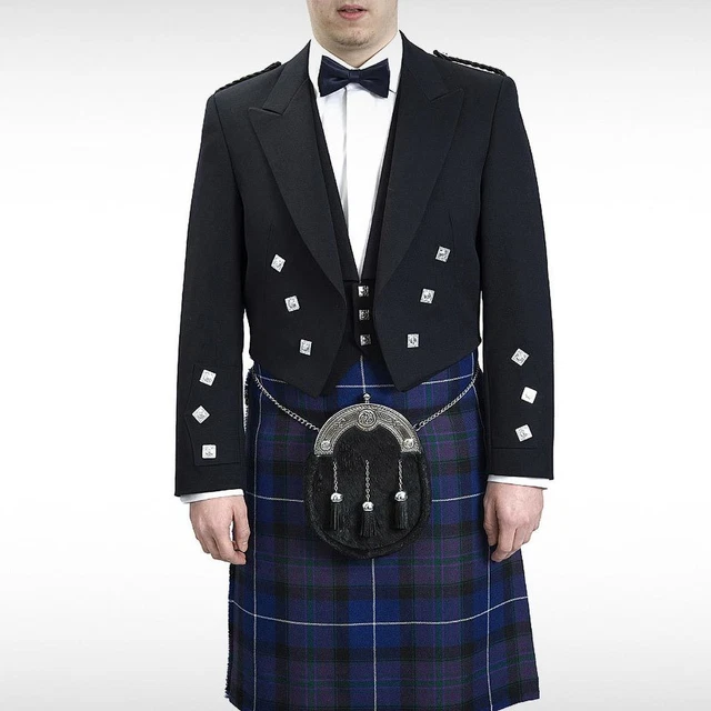 Giacca Kilt Uomo Prince Charlie con Gilet 100% Lana Ex Noleggio Giacca Matrimonio