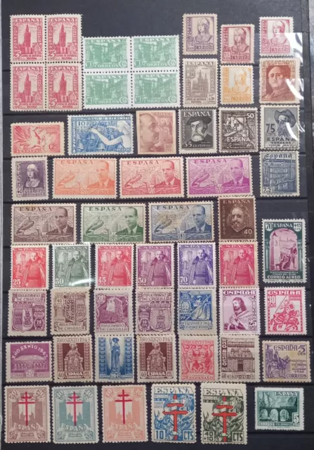 España 1939/49.  Estado Español. Interesante Lote De Sellos Nuevos. Mnh/Mh