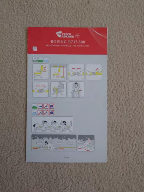 Czech CSA Boeing 737-500 REV01 Safety Card