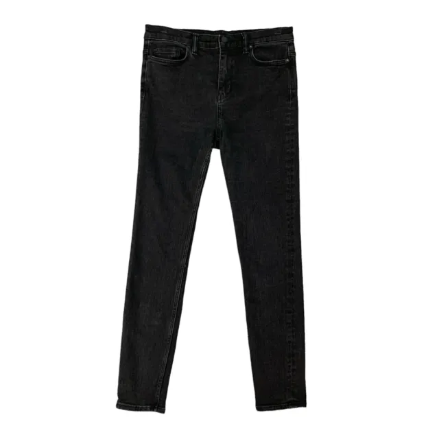 All Saints Jean Womens 27 Black Denim Nim Ultimate High Rise Skinny Cropped