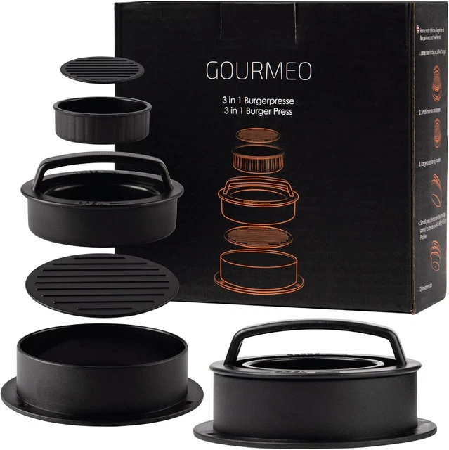 Pressa Per Hamburger 3 In 1, Pressa Per Hamburger, Stampo - Foto 3