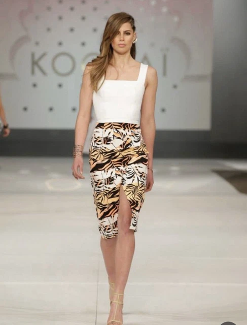 Nagini Kookai Snake Print Skirt KOOKAI MIDI SKIRT Tropical Print