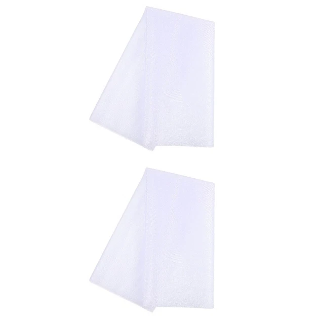 2 Sets weißer Tüllhintergrund Organza Bogen Vorhang Tüll Stoff Die Hof Jahrestag