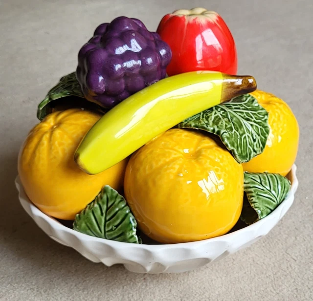 Barbotine Trompe l’œil COUPE de FRUITS Céramique Slip