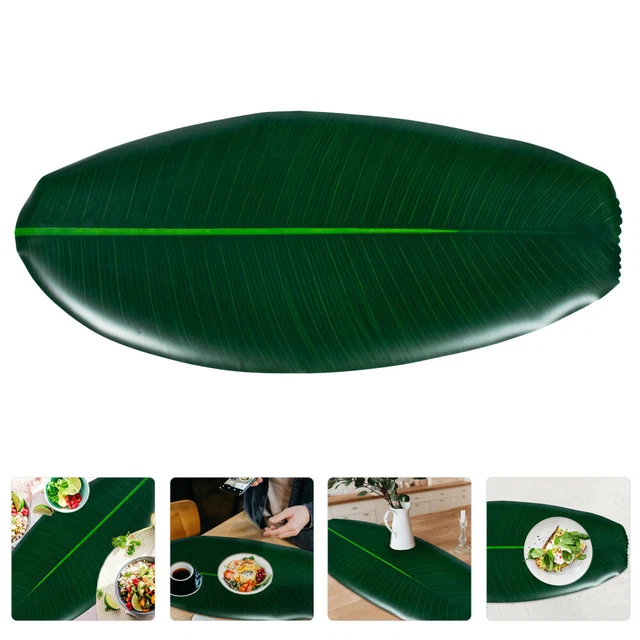 Corredor de mesa hawaiano hoja corredor de mesa mantel banquete rectángulo