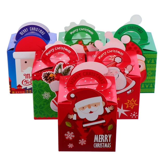20 piezas bolsa de regalo de Navidad caja de regalos de Navidad dulces caja papel