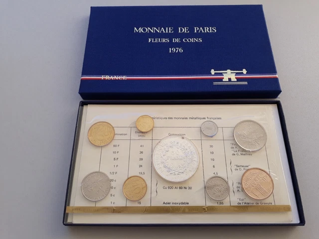 Coffret FDC 1976 avec 50 Fr Hercule Argent 2