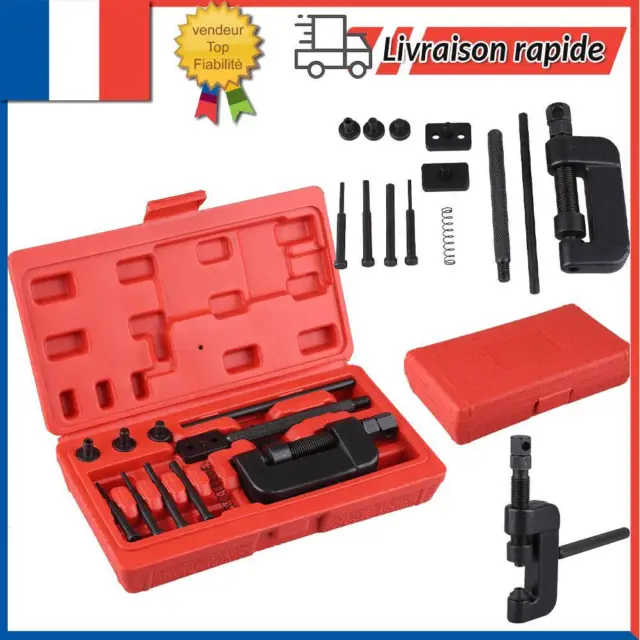 Kit d'outils de moto brise-chaîne extracteur séparateur coupe rivet riveteuse