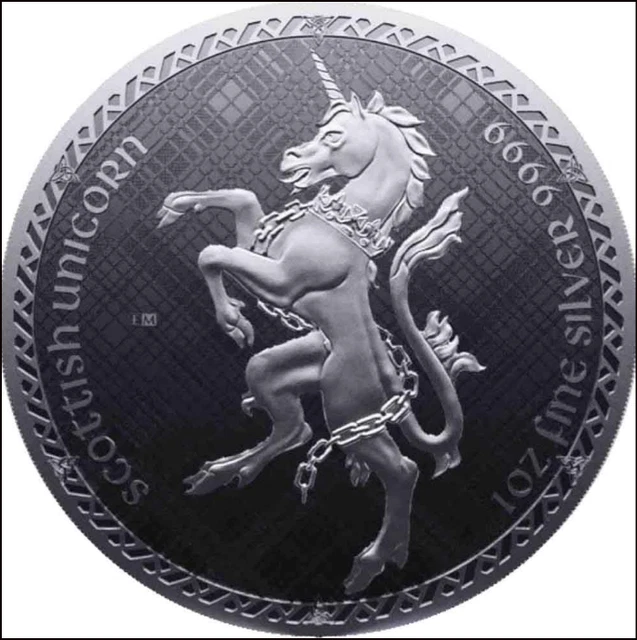 2023 Niue Scottish Unicorn 1 oz Silver Coin .999 BU in/capsule in Stock