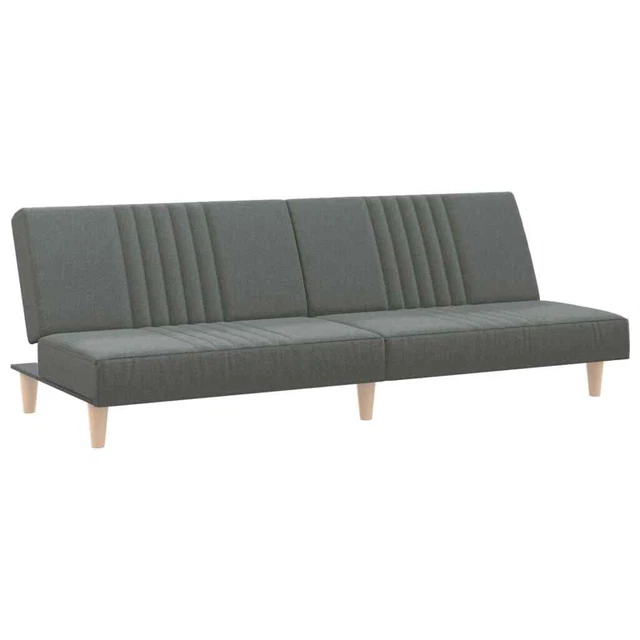 AX Divano Letto Ospiti Grigio 2 Schienali Separati Regolabili Salotto New 351882