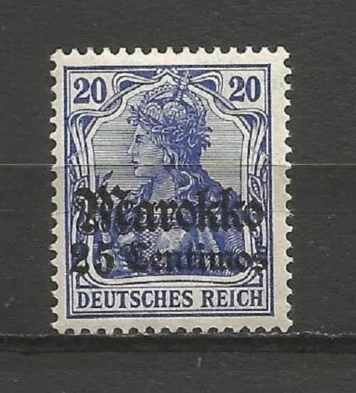Reich Auslandspostamt kolonien Marokko 1911 Mi 49 25 on 20 c MH*