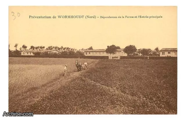 59 - Wormhoudt - Preventorium - Dependances de la Ferme et l'Entree principale -