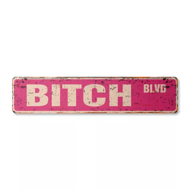 BITCH BOULEVARD Vintage Street Sign noveltys funny wife girlfriend