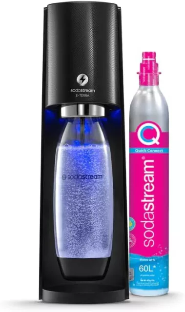 SodaStream E-Terra Sparkling Water Maker / Machine - Black Retro