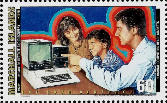Erfindung & Vermarktung v Personal Computern Briefmarke Marshallinseln Postfrisc
