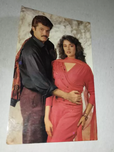 Actores de Bollywood: Anil Kapoor Madhuri Dixit - Postales raras India