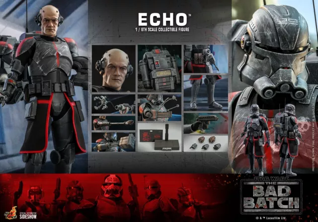 Hot Toys 1/6 Star Wars The Bad Batch : Echo – 30 Cm, Sealed