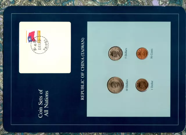 Coin Sets of All Nations China (Taiwan) w/card UNC All 1981