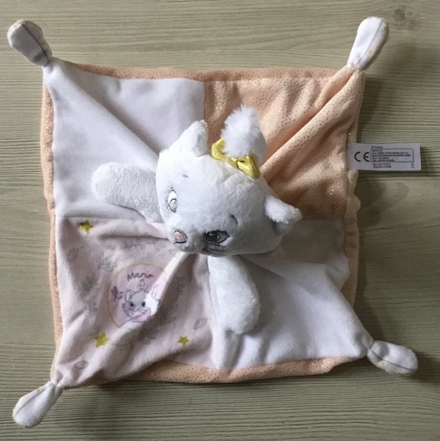 Doudou Chat Marie Aristochats blanc rose carré Disney Nicotoy Simba